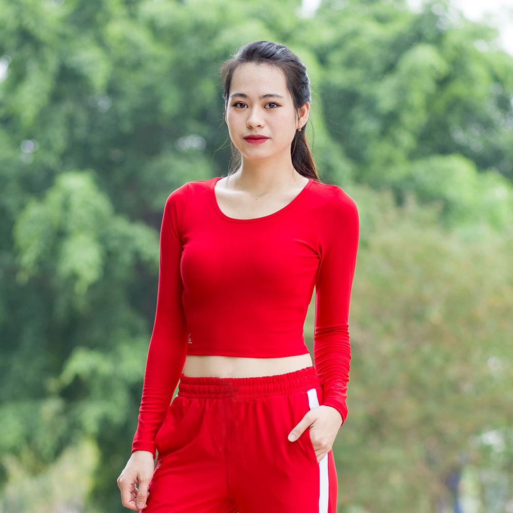 Áo tập thể thao Croptop Dài tay tập gym, yoga , erobic