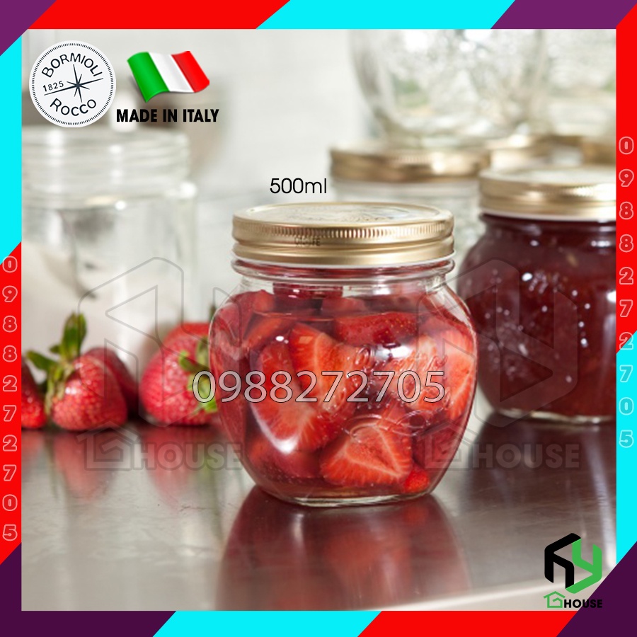 Lọ thủy tinh, Hũ thủy tinh nắp vặn Quattro Amfora 500ml