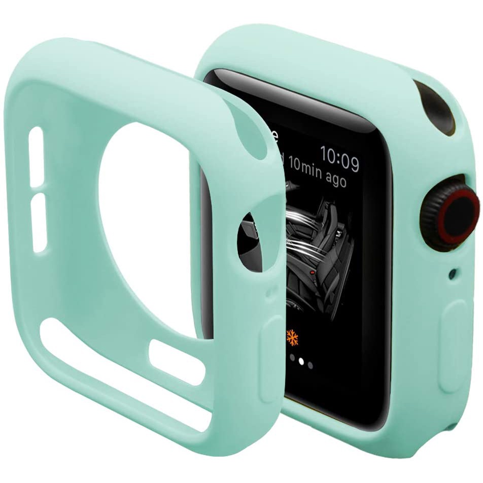 Ốp silicone mềm bảo vệ màn hình đồng hồ Apple Watch 7 6 SE 5 4 3 2 1 41MM 45MM 40MM 44MM