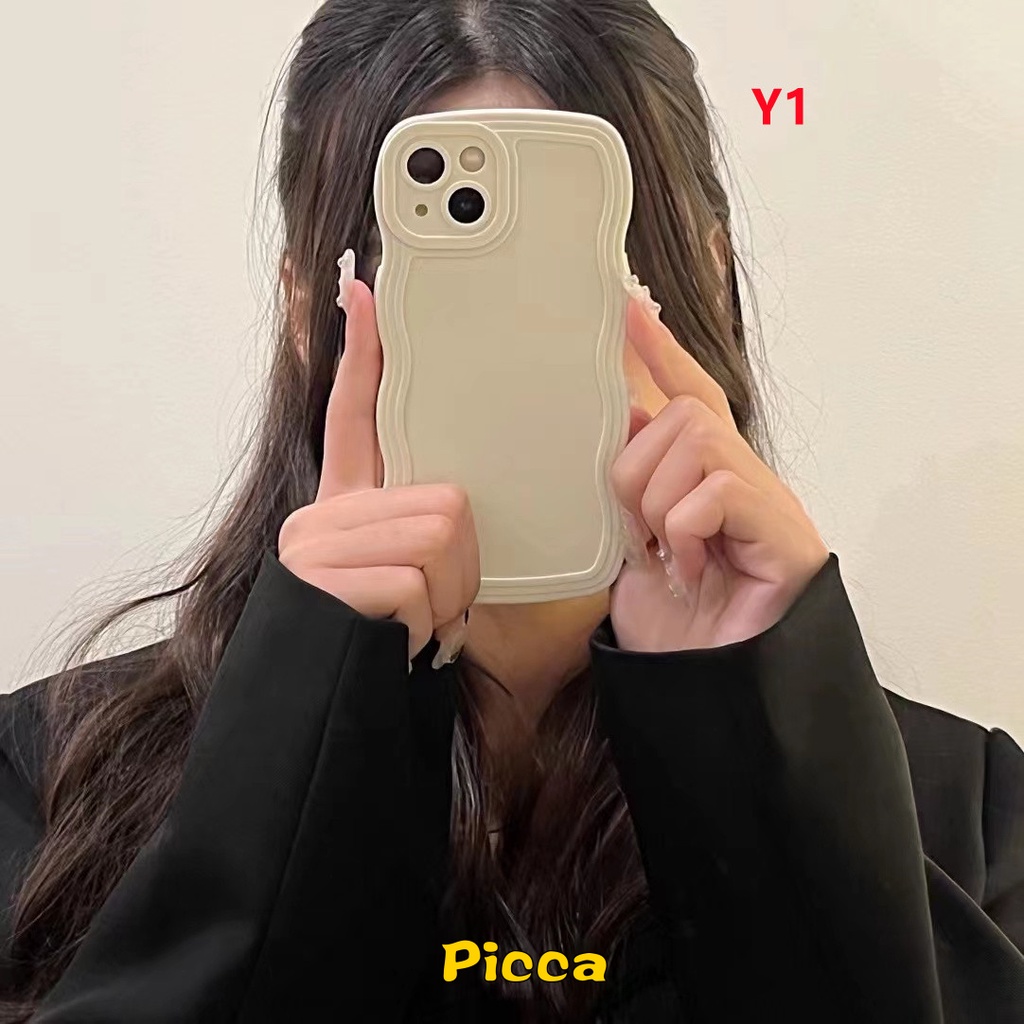 Ốp Điện Thoại Silicon Chống Sốc Viền Gợn Sóng Màu Kẹo Cho IPhone 11 XR 7 8 14 Plus 11 12 13 14 Pro MAX X 7Plus 8Plus XS MAX