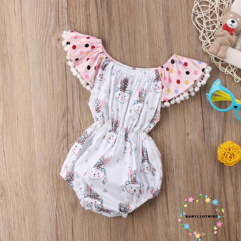 Bộ Bodysuit Một Mảnh Hình Thỏ Phục Sinh Dễ Thương Cho Bé