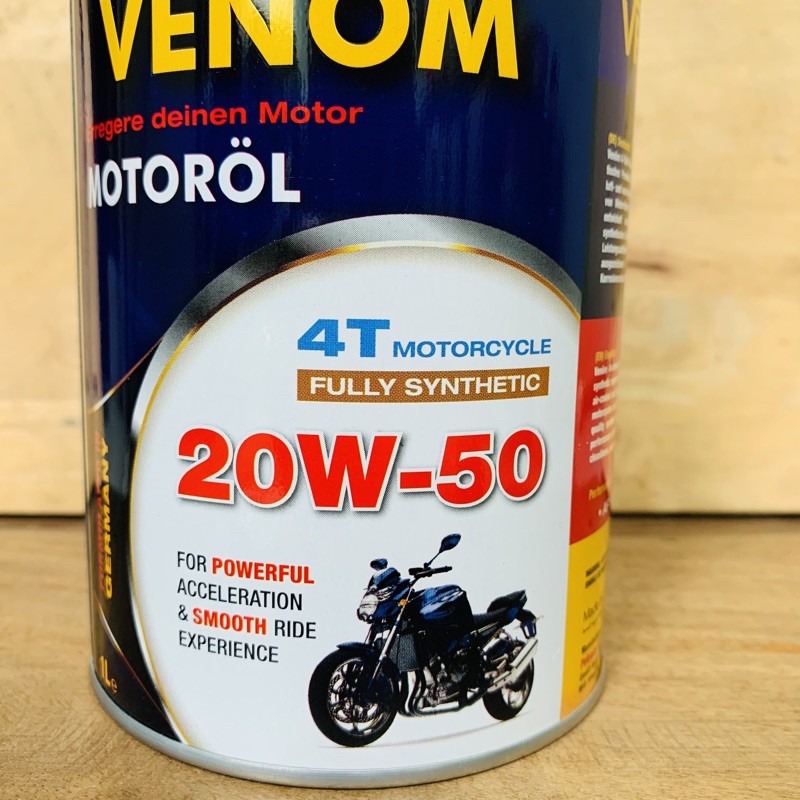 Nhớt Tổng Hợp 100% Xe Số - Tay Côn - Moto PKL VENOM 10W-40 - 20W-50 - MOTOROL 4T FULLY SYNTHETIC - Made in UAE