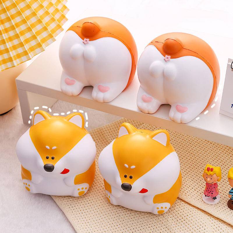 Đồ chơi squishy Giảm Stress Hình Chó Corgi Dễ Thương Cho Bé