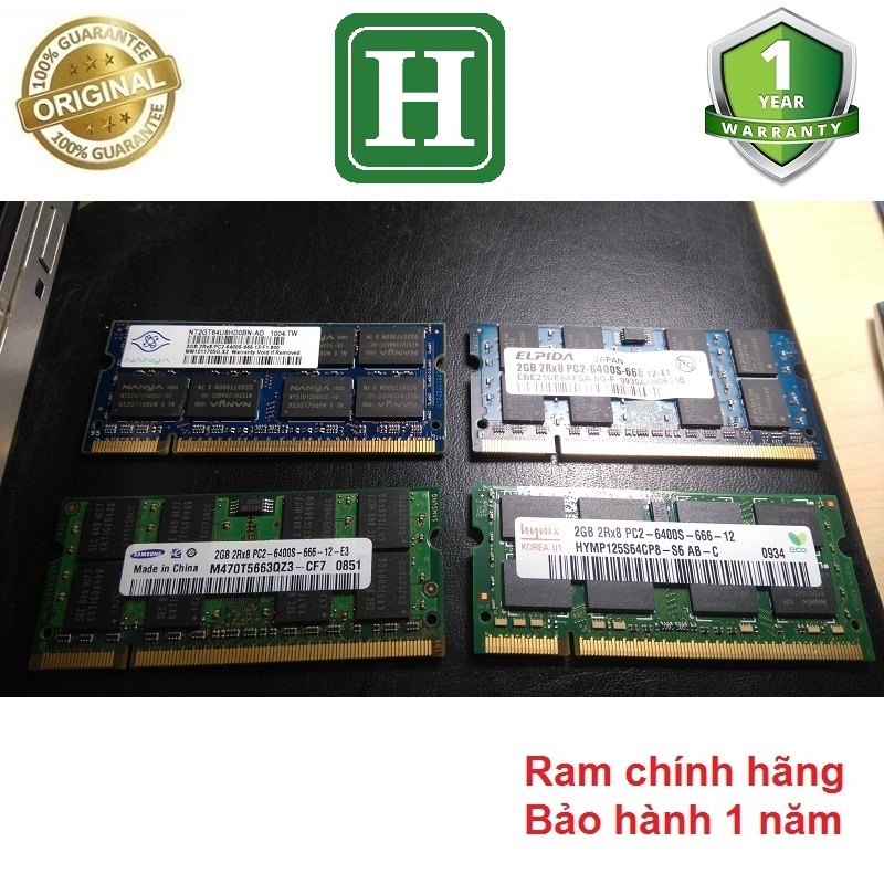 Ram laptop DDR2 2GB bus 800, chính hãng, bảo hành 1 năm