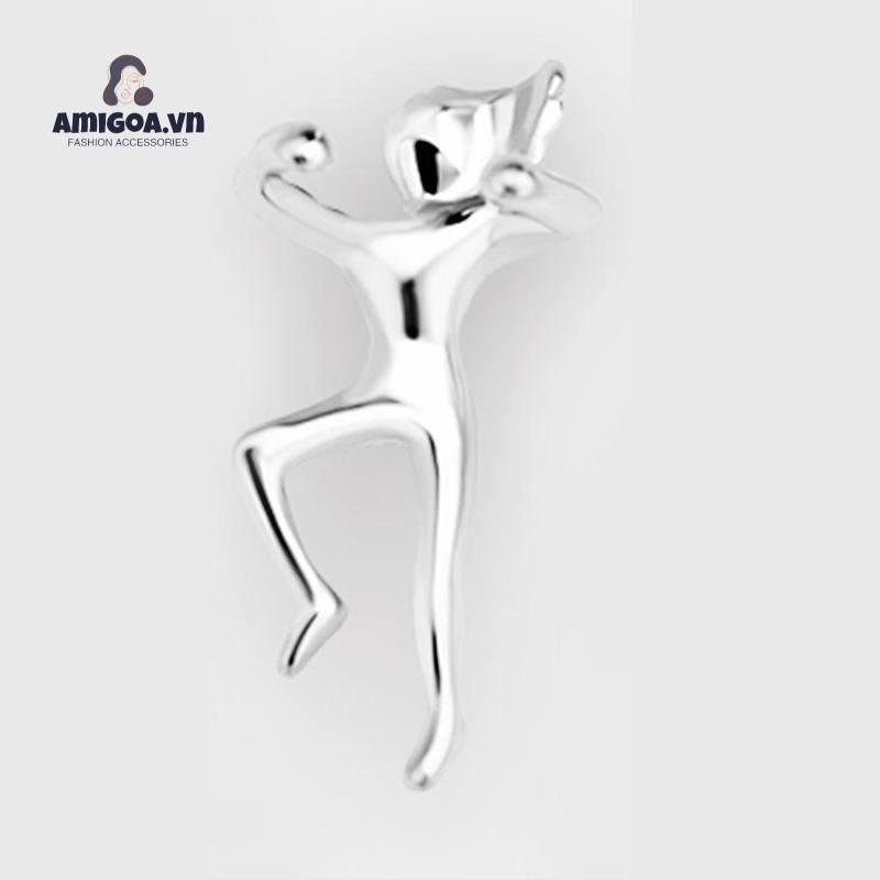 Khuyên Tai Dạng Kẹp Ba Chiều Bằng Hợp Kim Mạ Điện Không Xỏ Lỗ Cho Phòng Gym/Thể Hình/Tập Gym