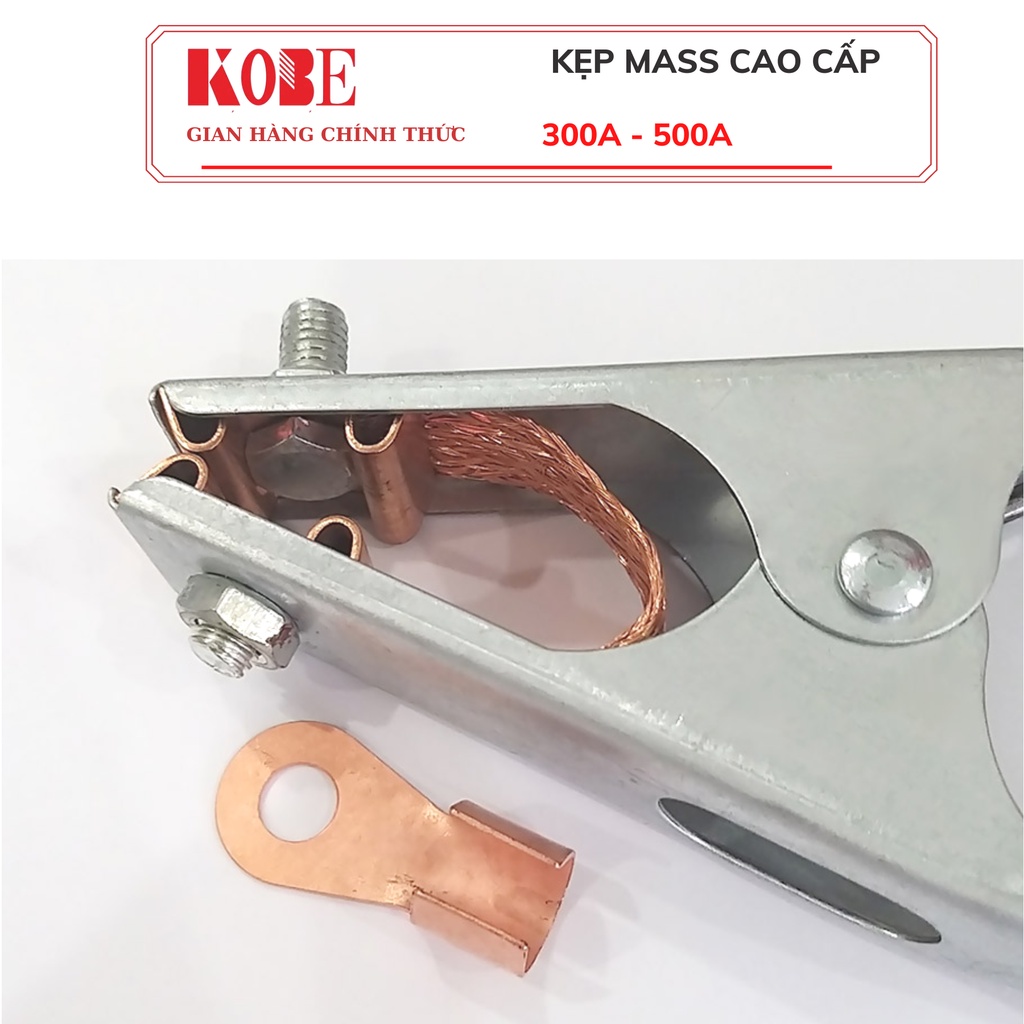 Kẹp mass KOBE cao cấp 300A - 500A cho máy hàn điện