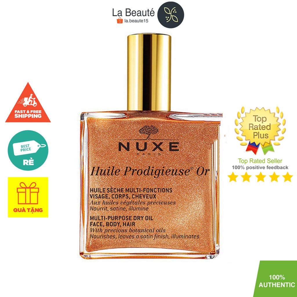 Huile Prodigieuse Or - Dầu Khô Đa Năng (có nhũ) 100ml