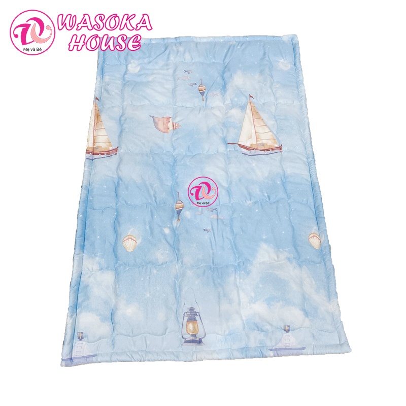 Đệm cho bé sơ sinh và trẻ nhỏ chất vải Tencel cao cấp mềm mịn mát, nhiều họa tiết đáng yêu, kích thước 70x100cm