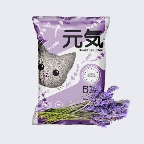 Cát vệ sinh cho mèo GENKI Litter 5L Cát mèo giá rẻ khử mùi tốt - Kún Miu Pet Shop