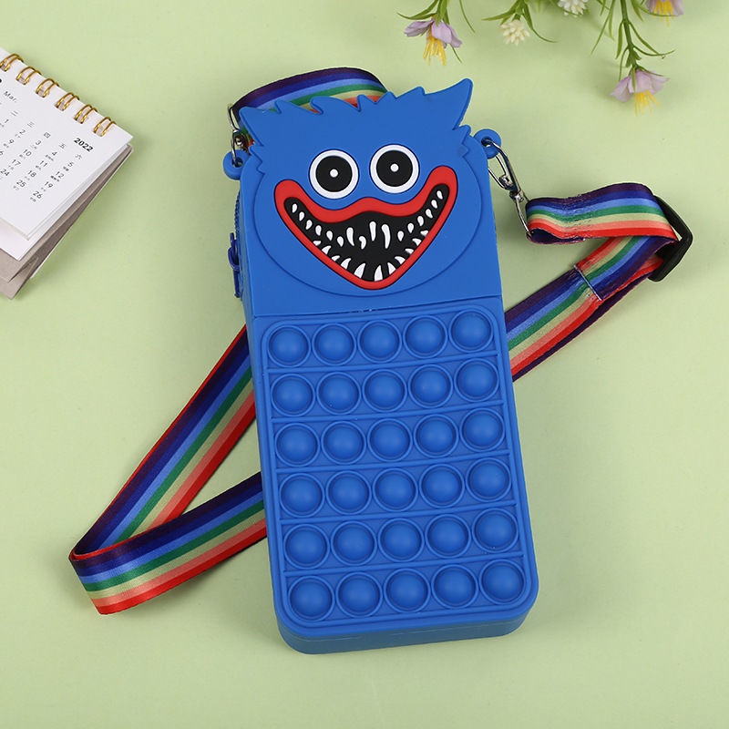 Túi Đeo Chéo Vai Đựng Tiền Xu Dạng Móc Khóa Hình Poppy Playtime Huggy Wuggy Kissy Missy Pop it Phong Cách Mới Dành Cho Trẻ Em