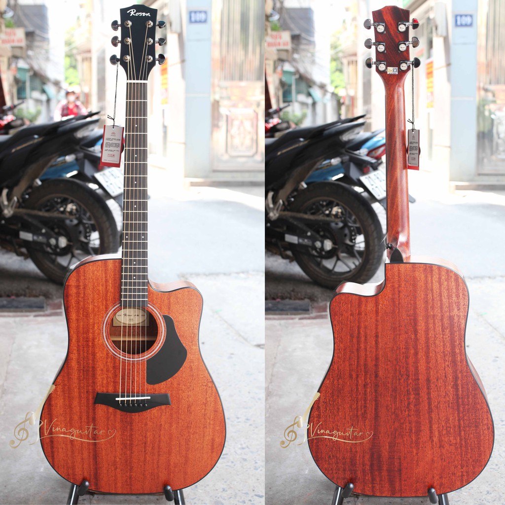 [ Fake tặng 10 triệu ] Đàn guitar acoustic Rosen G15 chính hãng gỗ thịt  guitar rosen nâng cấp của rosen g11 g13