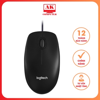 Chuột máy tính logitech b100 màu đen thiết kế nhỏ gọn