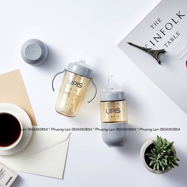 Bình hút Upis núm ti 260ml nhựa PPSU