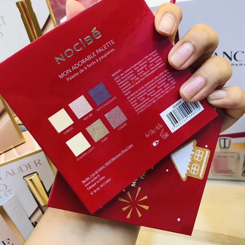 Phấn Mắt Nocibe 6 Tone Màu Nhẹ Nhàng Và Ánh Nhũ