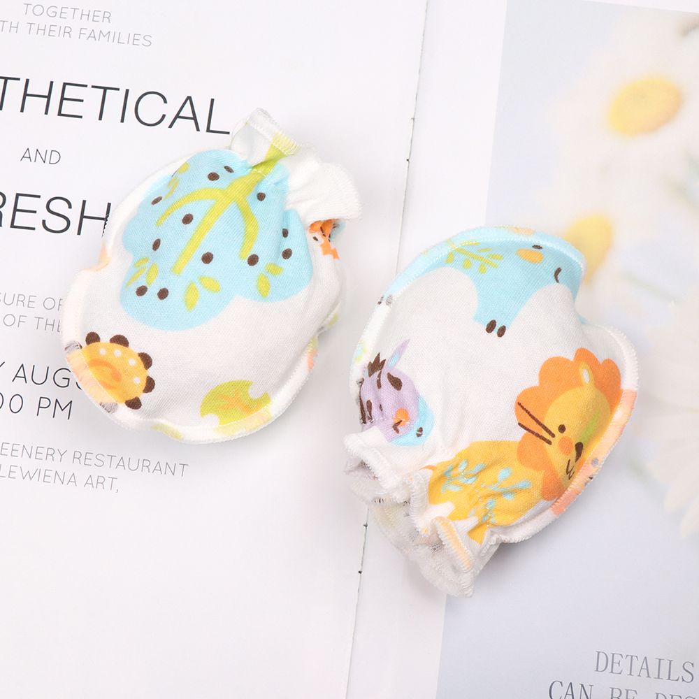 Set 1/5/10 đôi găng tay cotton mềm mại giữ ấm bảo vệ toàn diện chống trầy xước cho bé sơ sinh