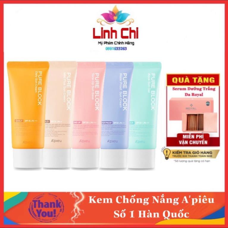 Kem Chống Nắng A'pieu Pure Block Tone-Up 50ml