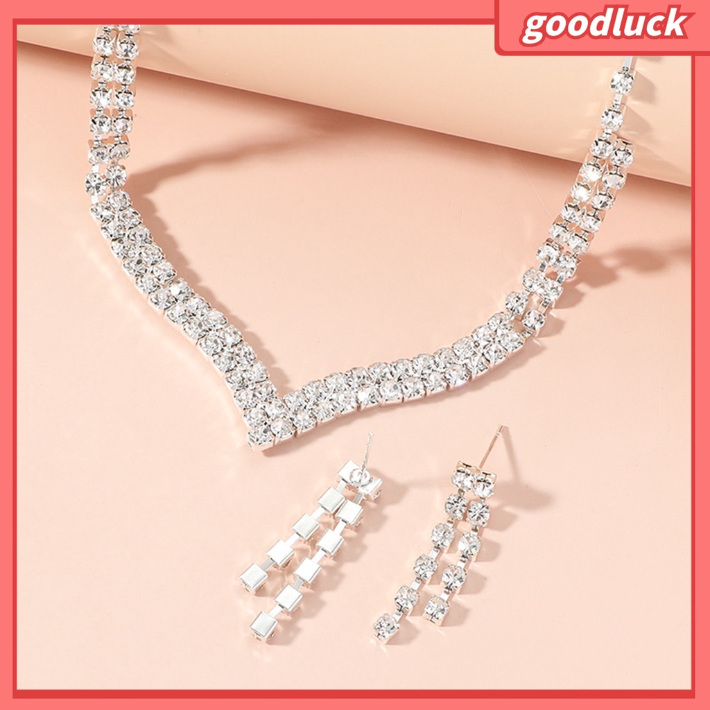 Goodluck| 1 Set Vòng cổ Và Bông Tai Tua Rua Thanh Lịch Cho Nữ