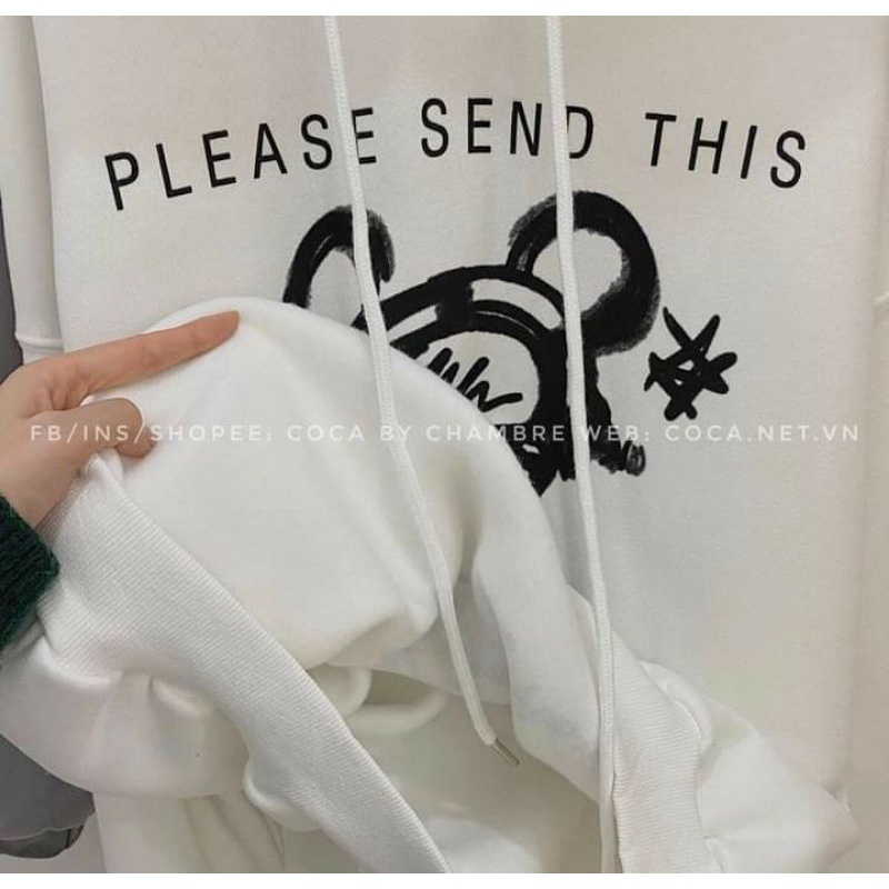 [Rẻ Vô Địch] Áo hoodie nỉ cotton tay bồng ------- ÁO NỈ HOODIE TAI THỎ | BigBuy360 - bigbuy360.vn