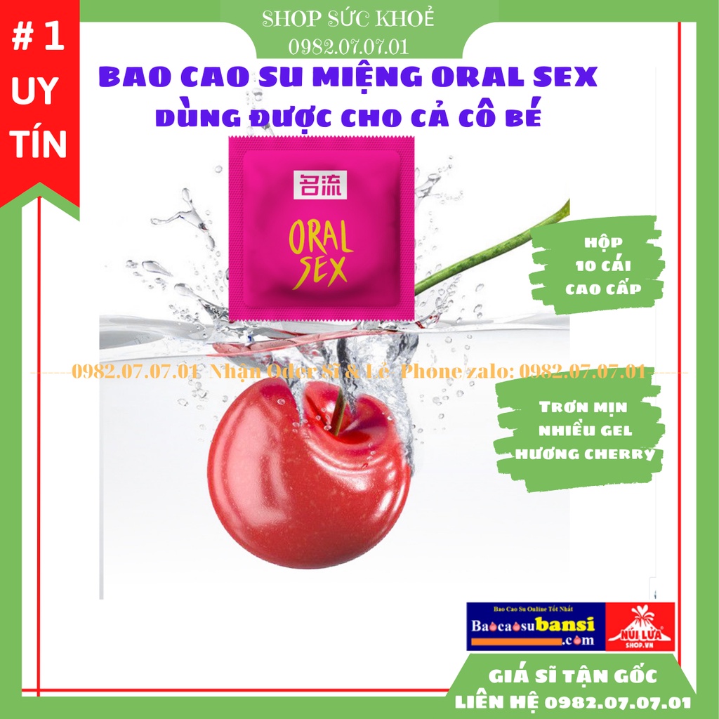 Bao Cao Su Quan Hệ Miệng Oral Sex Hộp 10 Cái NEW, Siêu Trơn Mịn Mùi Hương Cherry, Vệ Sinh, An Toàn Cho Quan Hệ Miệng