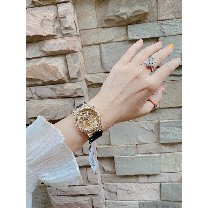 Đồng Hồ Nữ guess gw0257l1 , Dây Cao Su Đen, Size 36mm