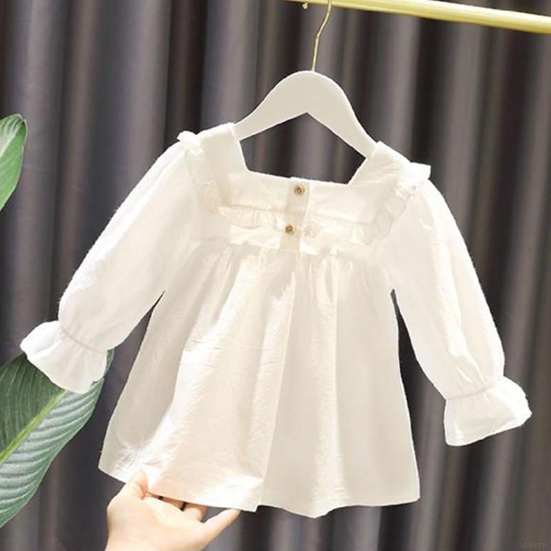 Áo kiểu xếp li tay phồng xinh xắn cho bé gái 1-5 tuổi