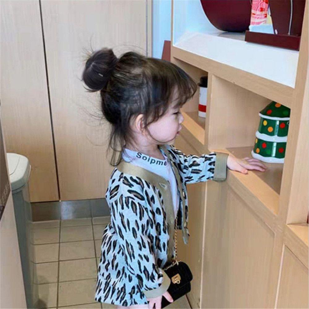 Bộ 2 Tóc Giả Bằng Sợi Tổng Hợp Màu Đen / Nâu Dễ Thương Cho Bé Gái