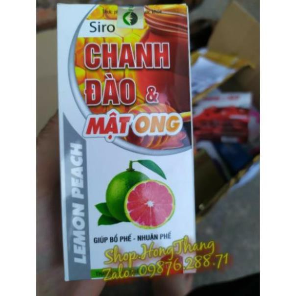 Siro Chanh đào mật ong giảm ho, giảm viêm họng hết khò khòe chai 100ml