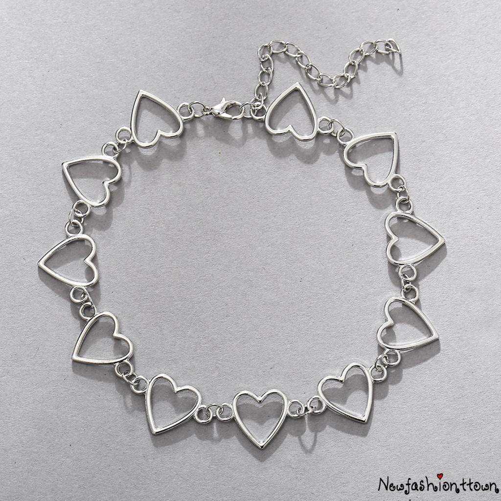 Vòng Cổ Choker Mặt Trái Tim Thời Trang Ngọt Ngào Cho Nữ