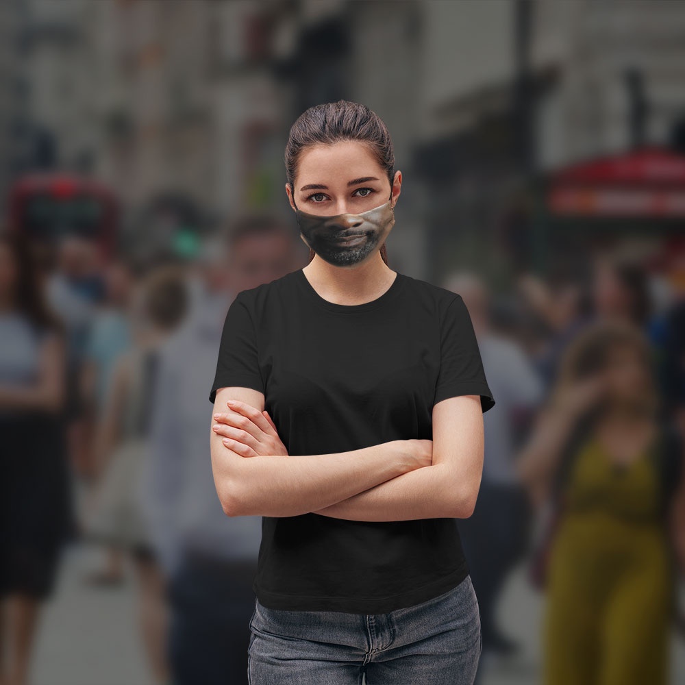 Khẩu trang hài hước 3d vui nhộn lè lưỡi bựa chế đàn ông 24 CARTWELL thoáng khí dễ thở chống giọt bắn vải cotton 100% phò