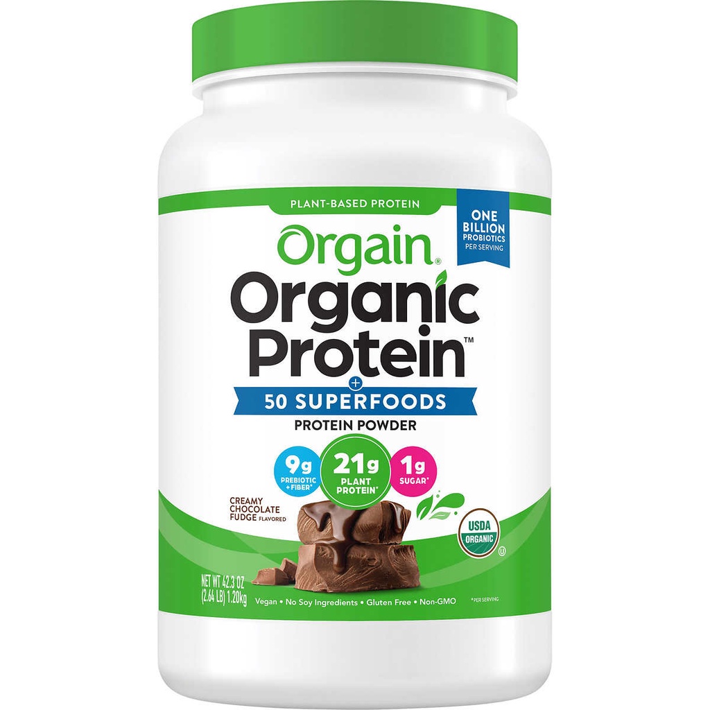 [SOCOLA] [SUPERFOODS] Bột Protein Hữu Cơ Orgain Organic Protein 50 Superfoods 1.2kg - Hương Socola