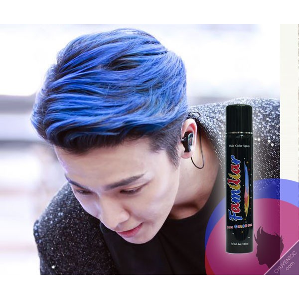 Keo Xịt màu tóc Familiar- nhiều màu 80ml- xịt tóc màu tạm thời- gội là hết