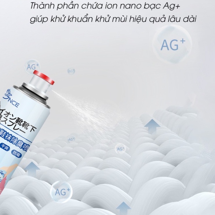 Chai Xịt Khử Mùi Giày Dép, Chống Hôi Chân Công Nghệ Nano Bạc Khử Mùi Hiệu Quả