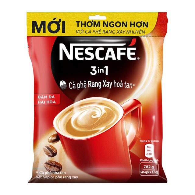 Thanh Hoá - Nescafe 3in1 đậm đà hài hòa bịch 46 gói x 17g