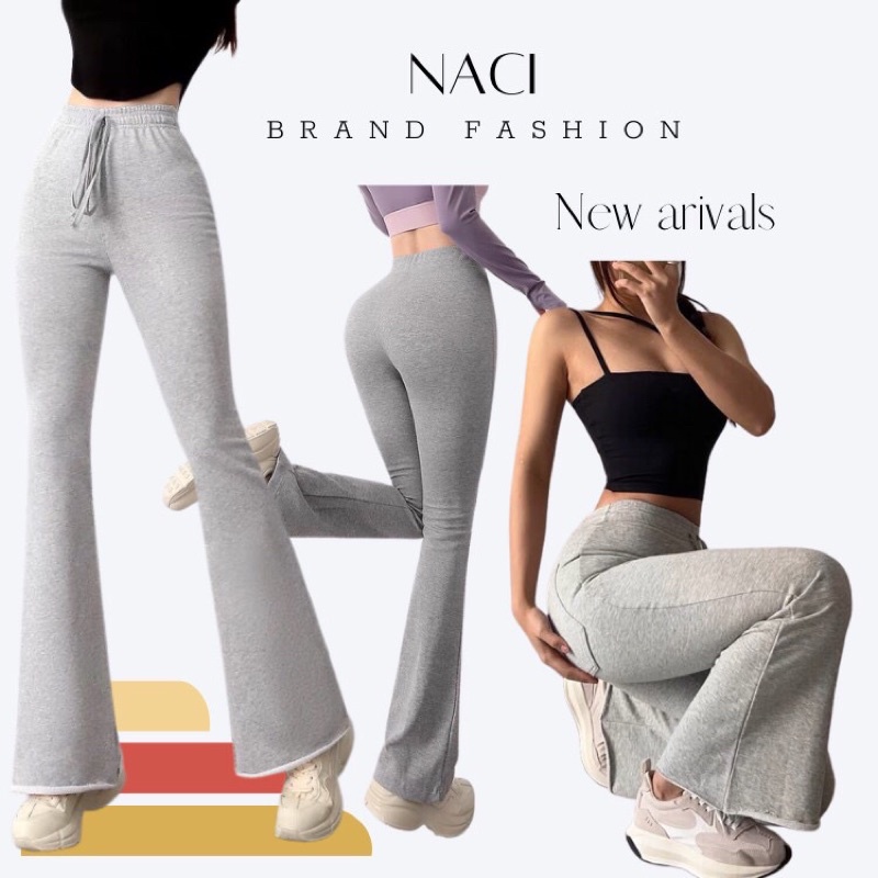 Quần ống loe ⚡Nhâp SVP023562 giảm10%⚡chất thun cotton cao cấp,lưng cao nâng mông