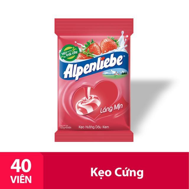 Kẹo Alpenliebe Hương Dâu Kem 1 Bịch 40 viên