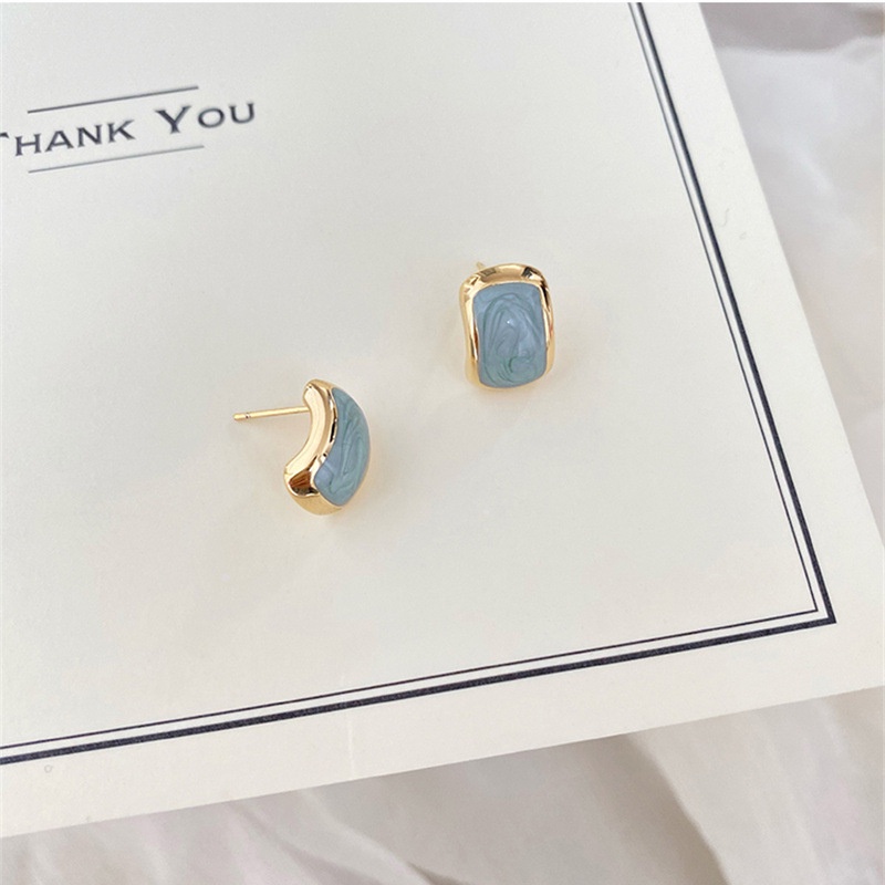 [Giao hàng trong vòng 24 giờ] Bông Tai Mạ Bạc 925 Thiết Kế Đơn Giản Phong Cách retro Pháp Hợp Thời Trang