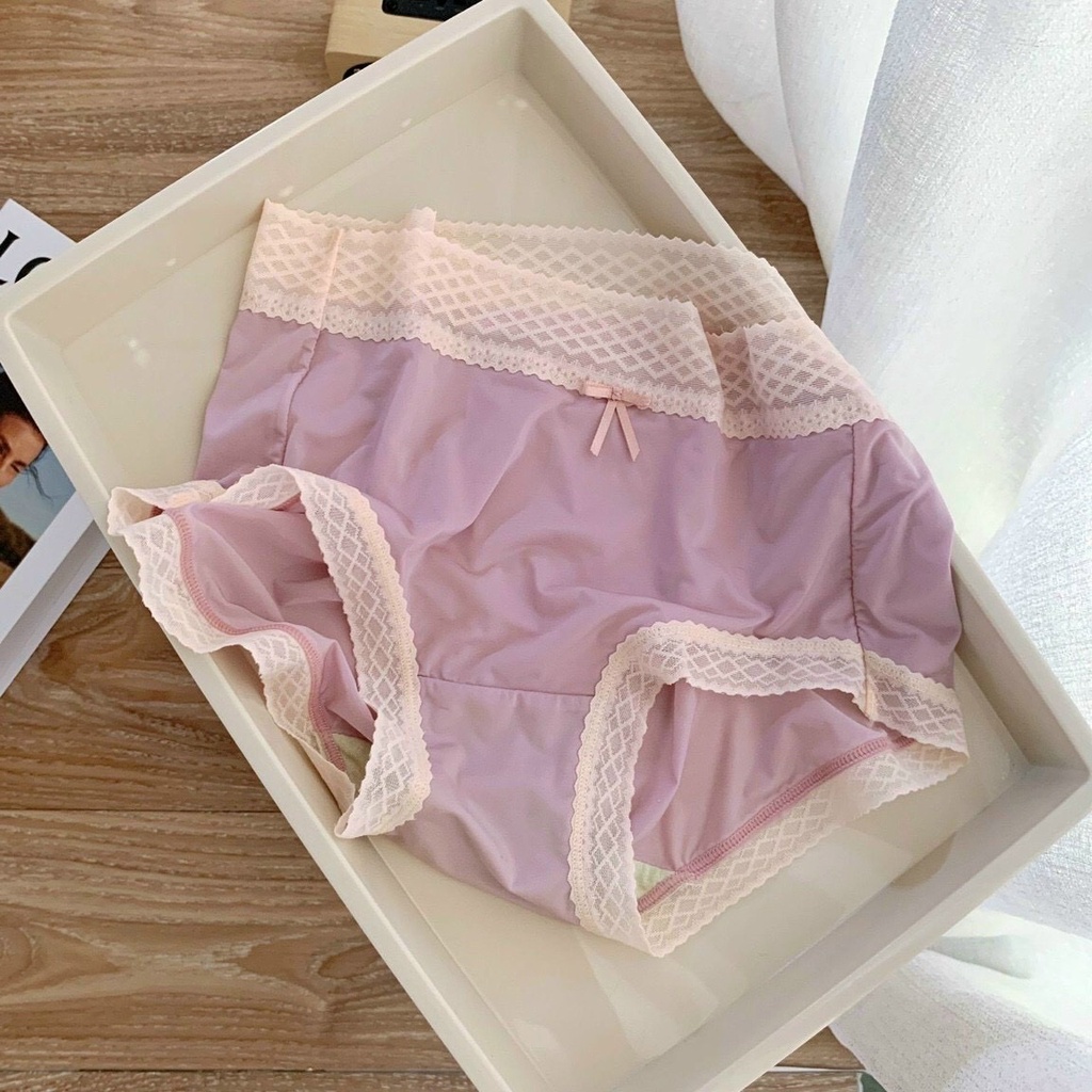 Quần lót nữ Embra lụa cạp ren siêu mát mềm mượt khử khuẩn cao cấp EBQL45