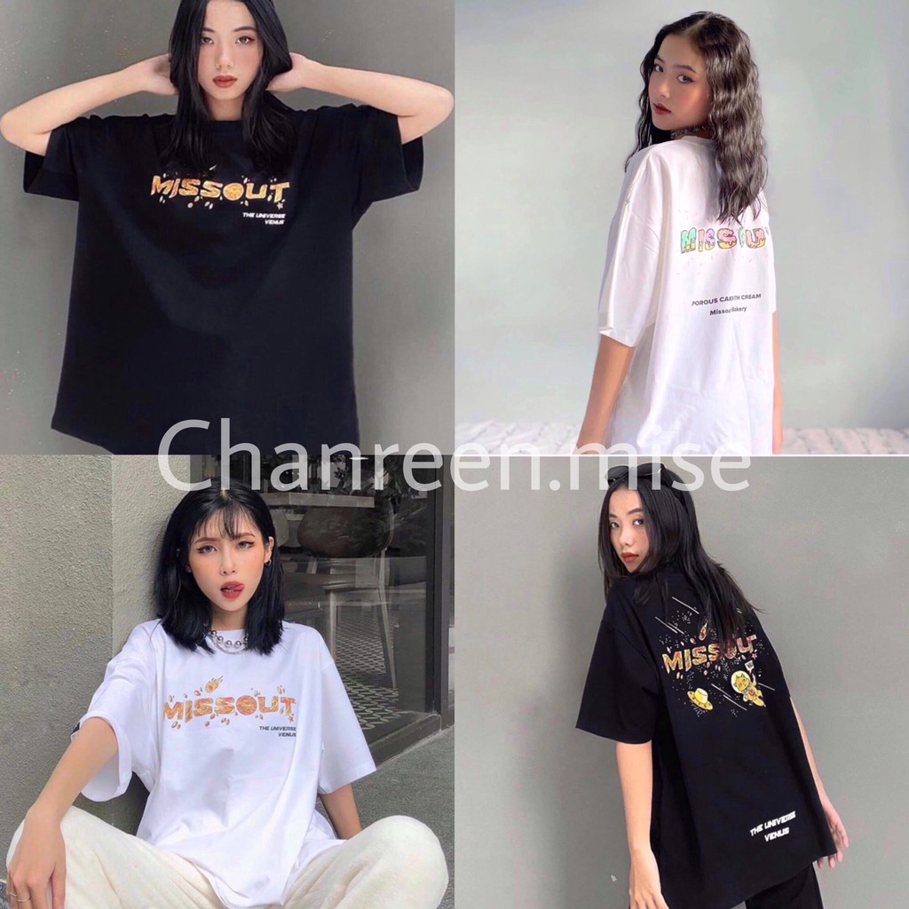 Áo Phông In Chữ MISSOUT AT47 CHANREEN [RẺ VÔ ĐỊCH] 🍀Phông tay lỡ oversize ,đủ màu, unisex nam nữ mặc được Ulzzang☘️