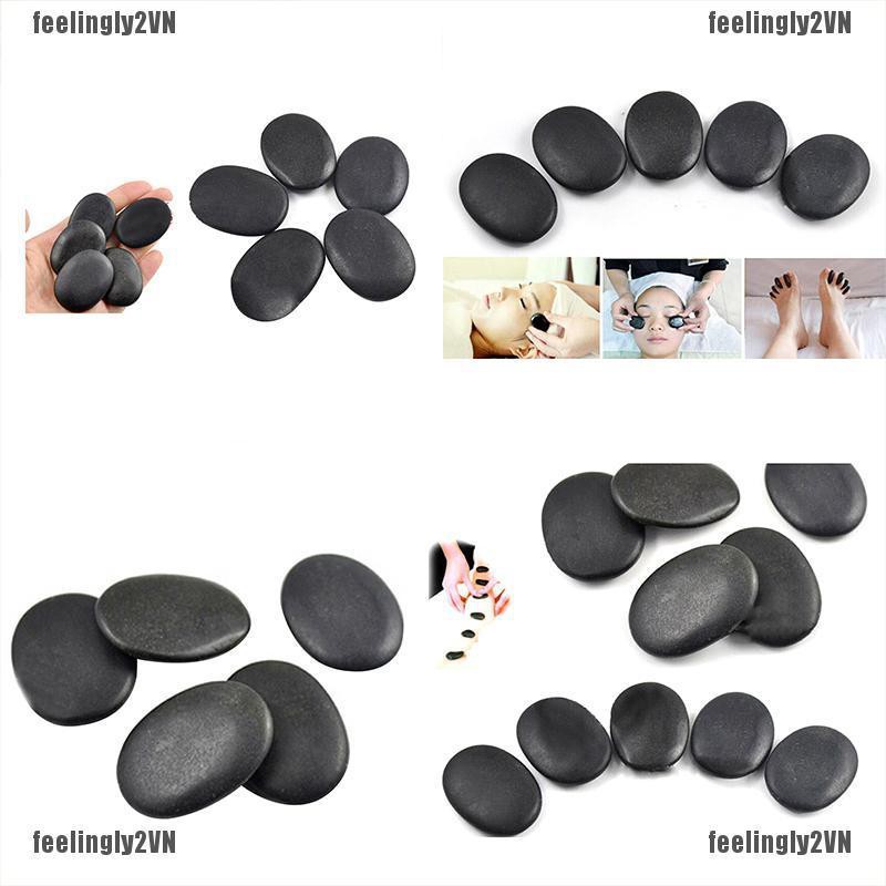 [Hàng mới về] Set 7 viên đá massage màu đen 3x4cm
