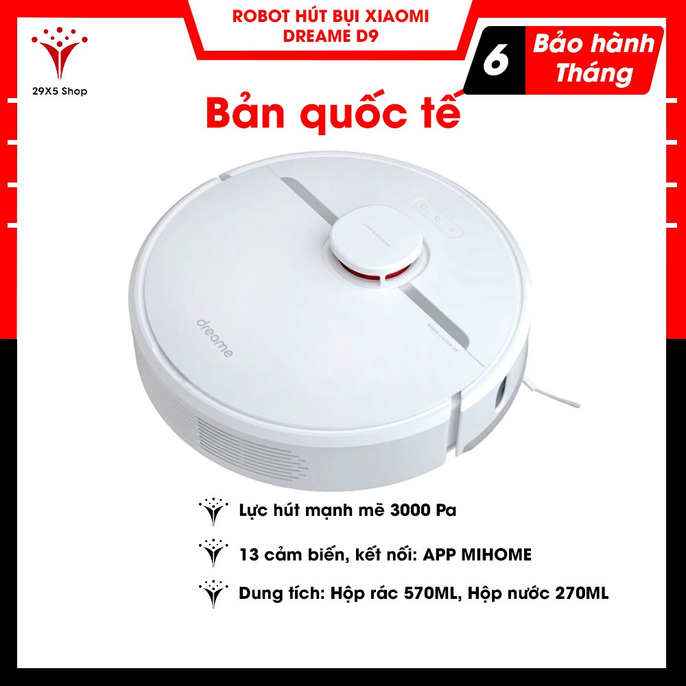 Robot Hút Bụi Lau Nhà Dreame D9, ROBOT Phiên Bản Mới 2021 - Bảo Hành 6 Tháng - 29X5 SHOP
