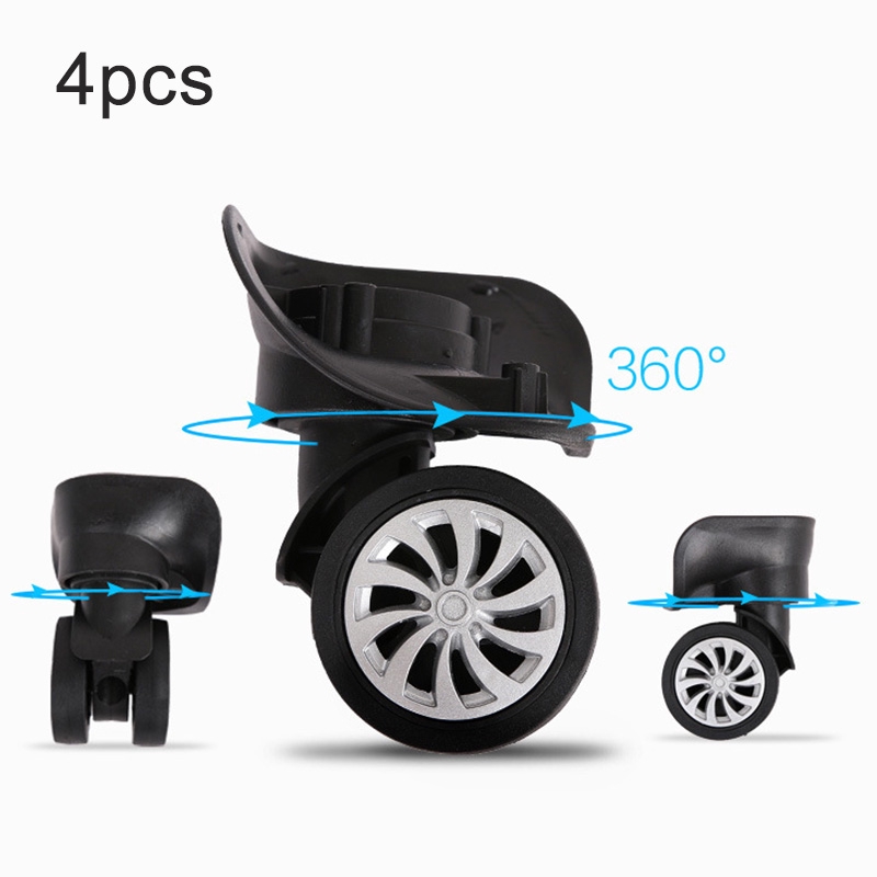 Set 4 bánh xe đôi xoay 360 độ gắn va li đựng hành lí kích thước 10.2x6.5cm