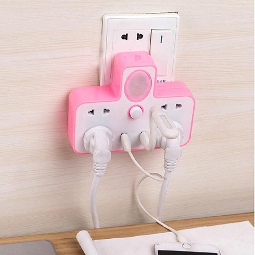 Ổ Điện 4 ổ cắm và 2 Cổng USB Có Đèn Ngủ mang ánh sáng trắng dịu, công tắc nguồn và công tắc đèn riêng biệt