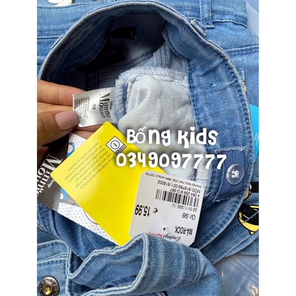 Chân Váy Bé Gái Minnie Nơ Vàng Denim DN
