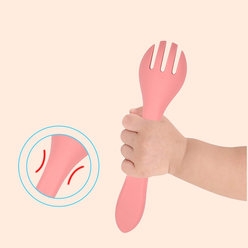 Thìa ăn dặm silicon siêu mềm không chứa BPA an toàn cho bé