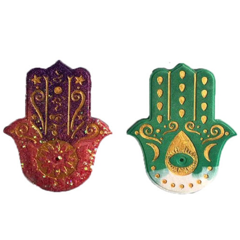 Khuôn Silicone Làm Khay Resin Epoxy Hình Bàn Tay Hamsa DIY