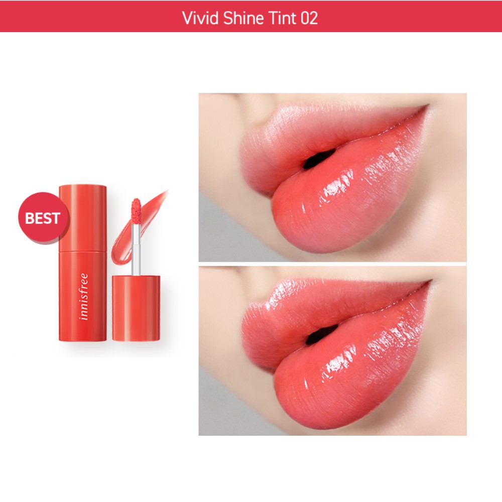 [Mã COSIF03 giảm 10% đơn 400K] Son môi lâu trôi dưỡng ẩm innisfree Vivid Shine Tint 4.5g