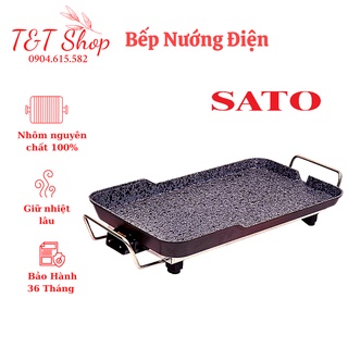 Bếp nướng điện sato bn11 , được đúc bằng nhôm nguyên chất 100%, bếp nướng không khói, bảo hành 36 tháng