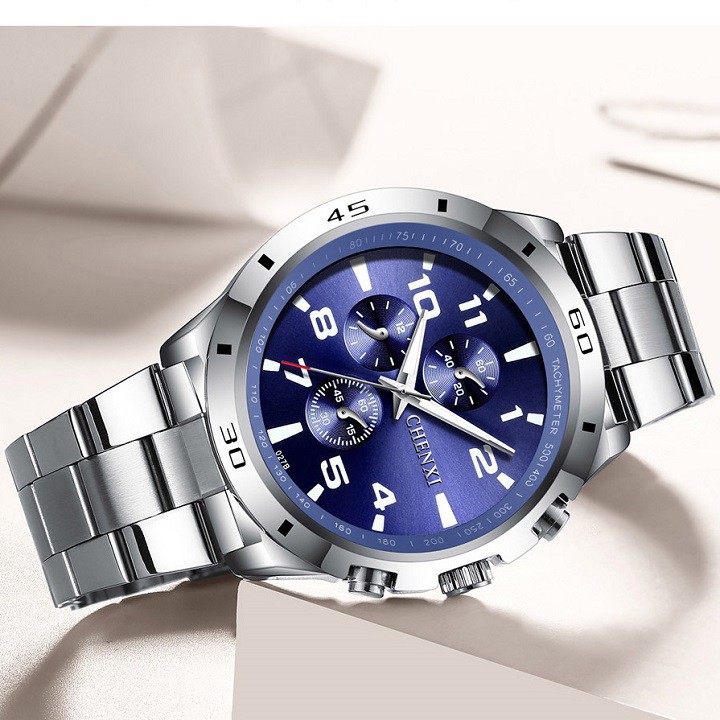 Đồng Hồ Nam CHENXI CXT01 Dây Thép Mặt Tròn Sang Trọng Lịch Lãm Bảo Hành 12 Tháng
