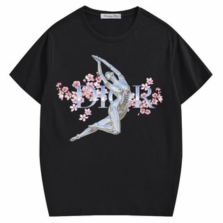 Áo Thun Cotton Ngắn Tay In Chữ Dior Thời Trang Cho Nam Và Nữ
