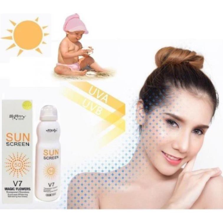 Xịt chống nắng hàn quốc sun screen v7 chống nắng hiệu quả làm trắng da - xịt chống nắng hàn quốc sun screen v7 200ml